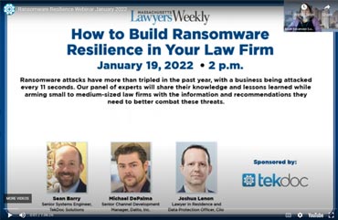 Ransomware Resilience Webinar